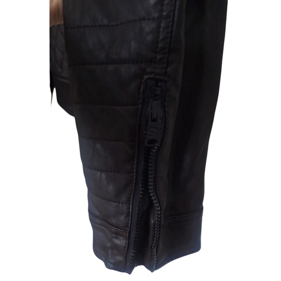 Rogue State Quilted Faux Bomber Leather Aviator Moto Jacket Black Men’s Sz M - Picture 4 of 10